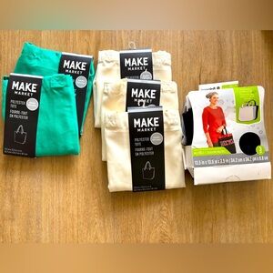 New Lot Of 8 Tote Bags Black Green Cream Plaster Canvas Personalize Custom